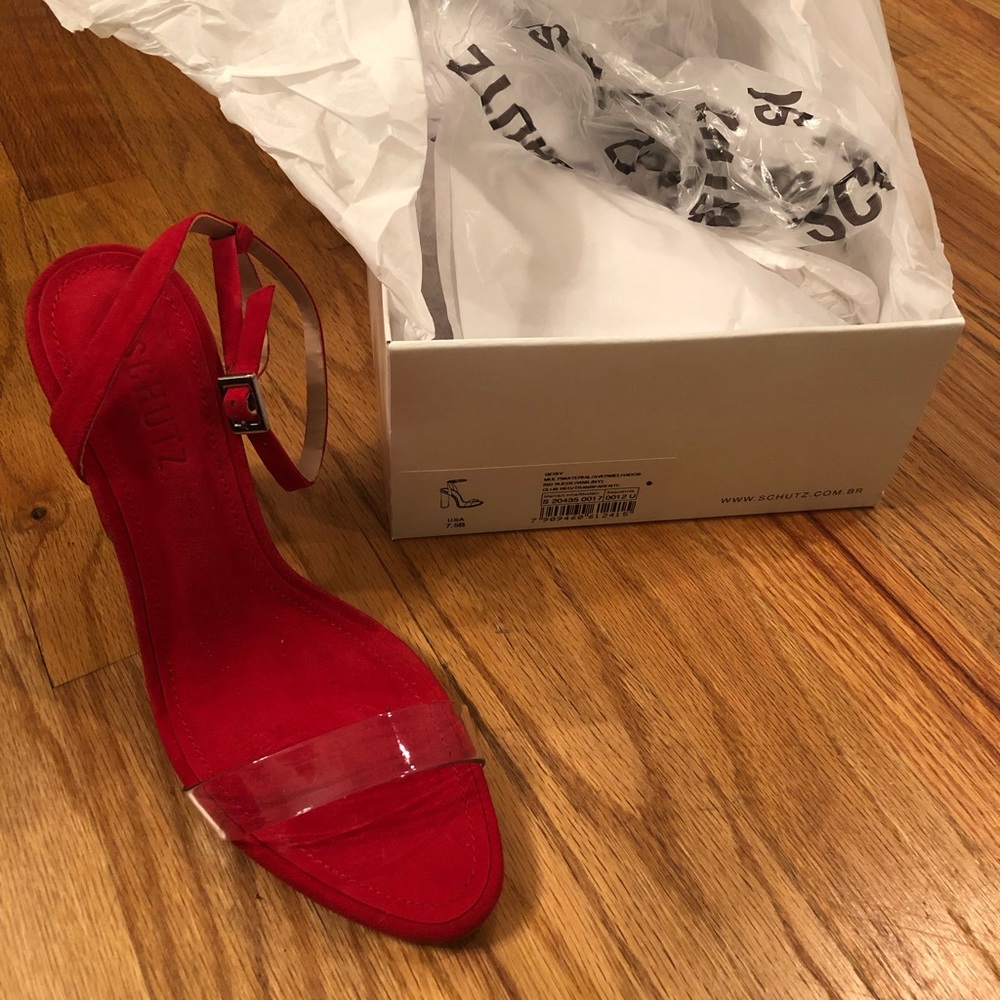 red Schutz heels